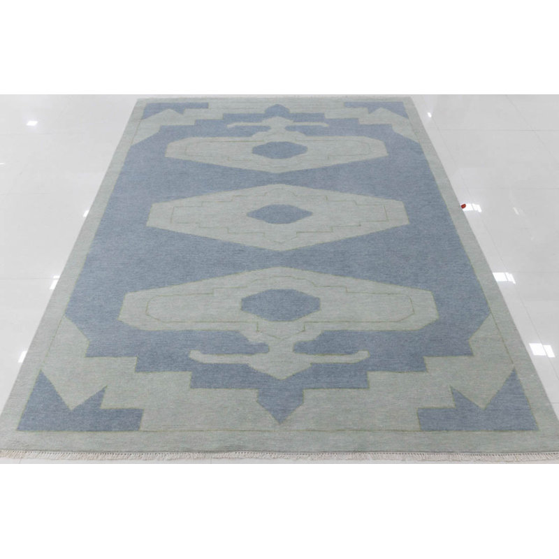 Oushak Collection, Transitional One-of-a-Kind Rectangle 8'1" X 10'5" Hand Knotted Area Rug