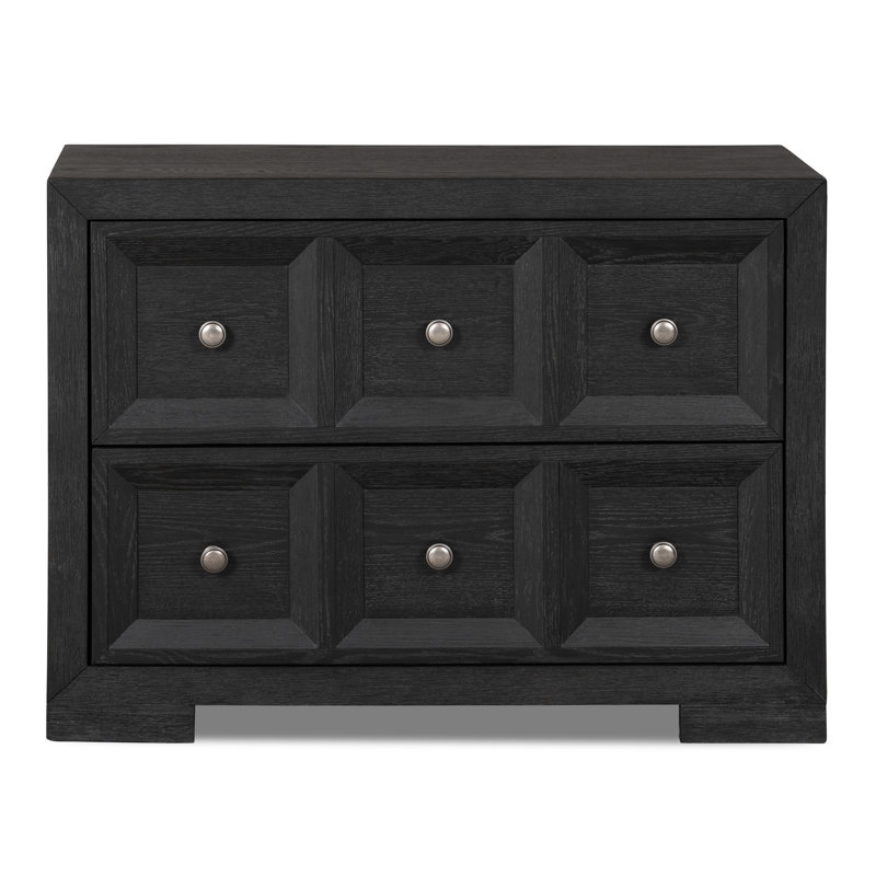 Schell 2-Drawer Nightstand, Black