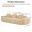 Canapé modulaire 3 places avec passepoil à bordure française, aucun assemblage requis, canapé modulaire moderne à 3 places avec coussins décoratifs-2096568561-2096568560-2096568564