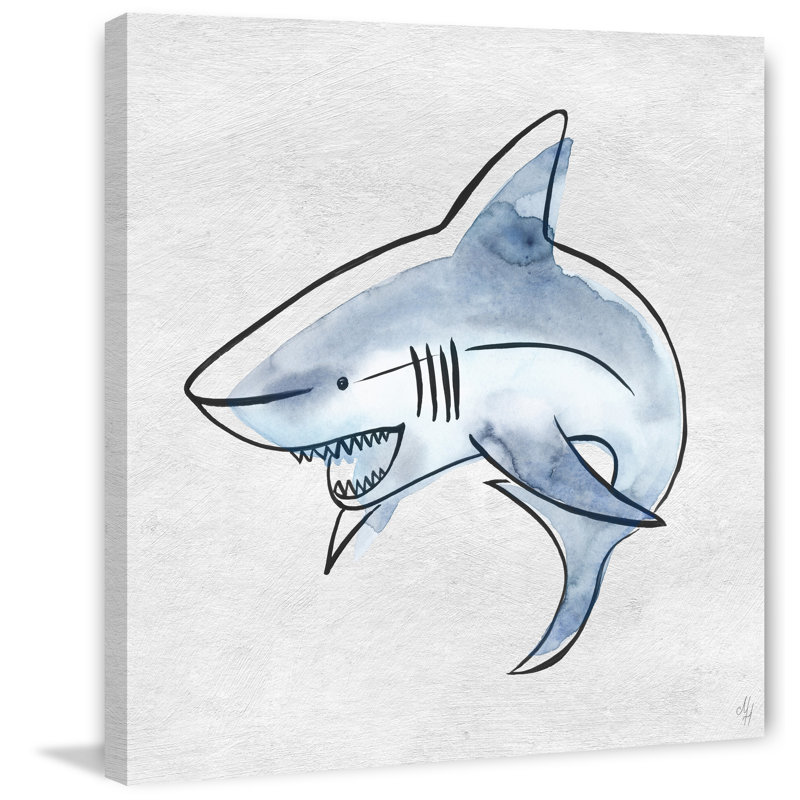 Donte Powerful Shark - Painting on Canvas, 122cm H x 122cm W 