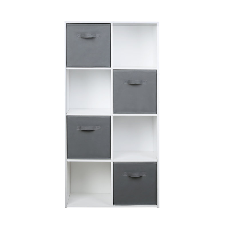 Jane 2x4 Bookcase with 4 Baskets