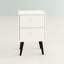 Table de chevet moderne blanche Mid-Century à 2 tiroirs Liberty-298659890