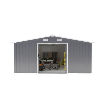 Campcraft 10*12Ft 0.23Mm Color Steel Plate, Surface Protective Film, Two Daylight Windows, A Practical And Thoughtful Gift,Two Colors Can Be Freely Selected Storage Sheds