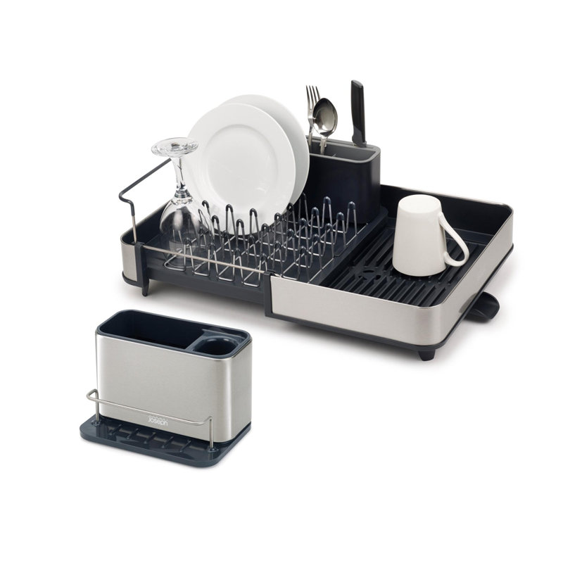 Ensemble de rangement pour égouttoir à vaisselle et surface en acier Joseph Joseph