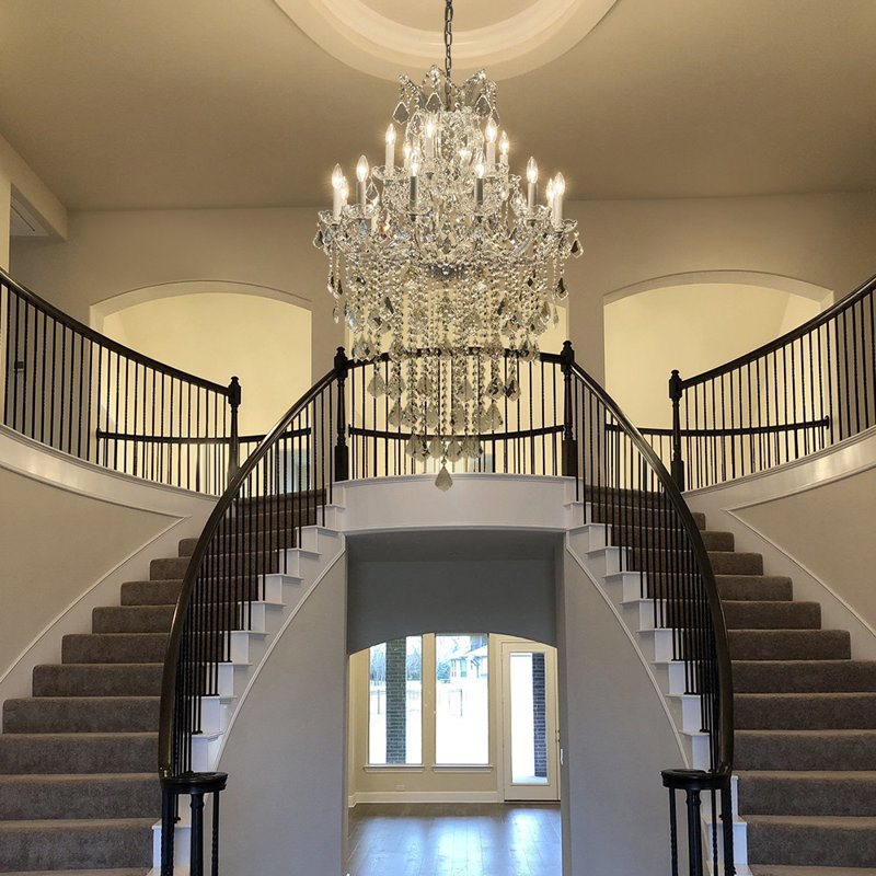 Dimmable Modern Crystal Chandeliers Silver Lighting