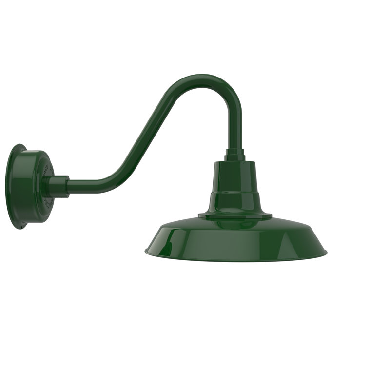 Luminaire de grange d'extérieur à DEL Haleigh, Vert Tage, H 14,03 po x l 14 po x p 23,25 po