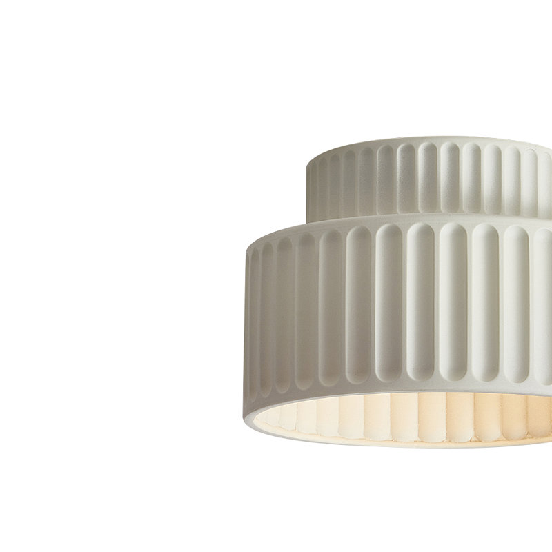 Nordic Resin Semi Flush Mount Ceiling, White