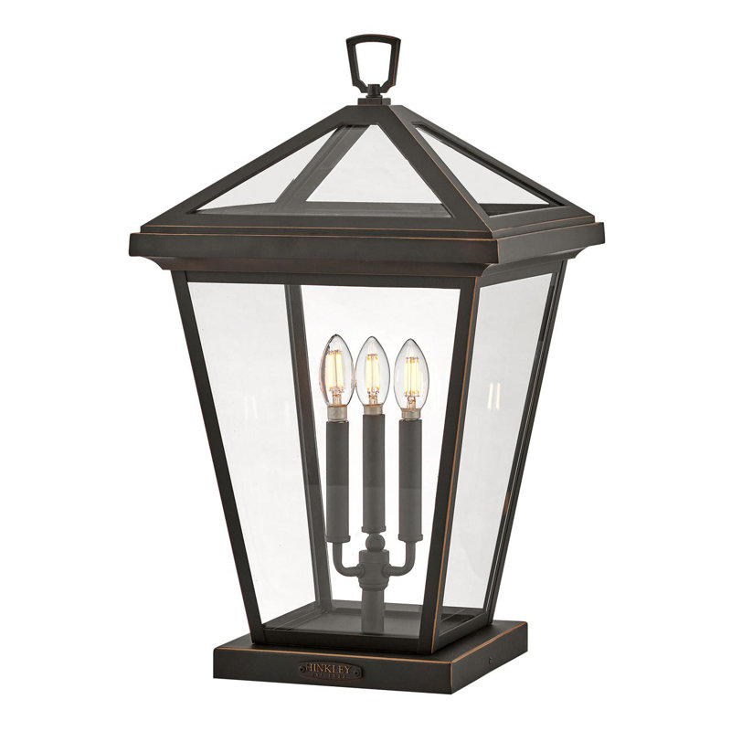 Alford Place 3-Light Outdoor Pier Mount Lantern, Oil Rubbed Bronze