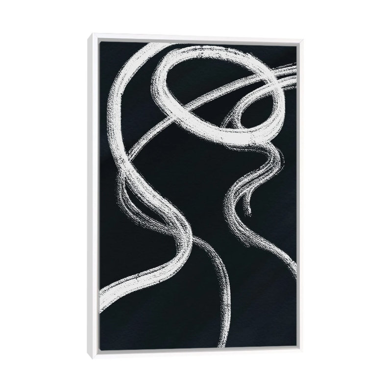 "Femme abstraite" par Mambo art studio-impression, H 40 po x l 26 po x P 1,5 po, Pas de tapis, Toile blanche encadrée