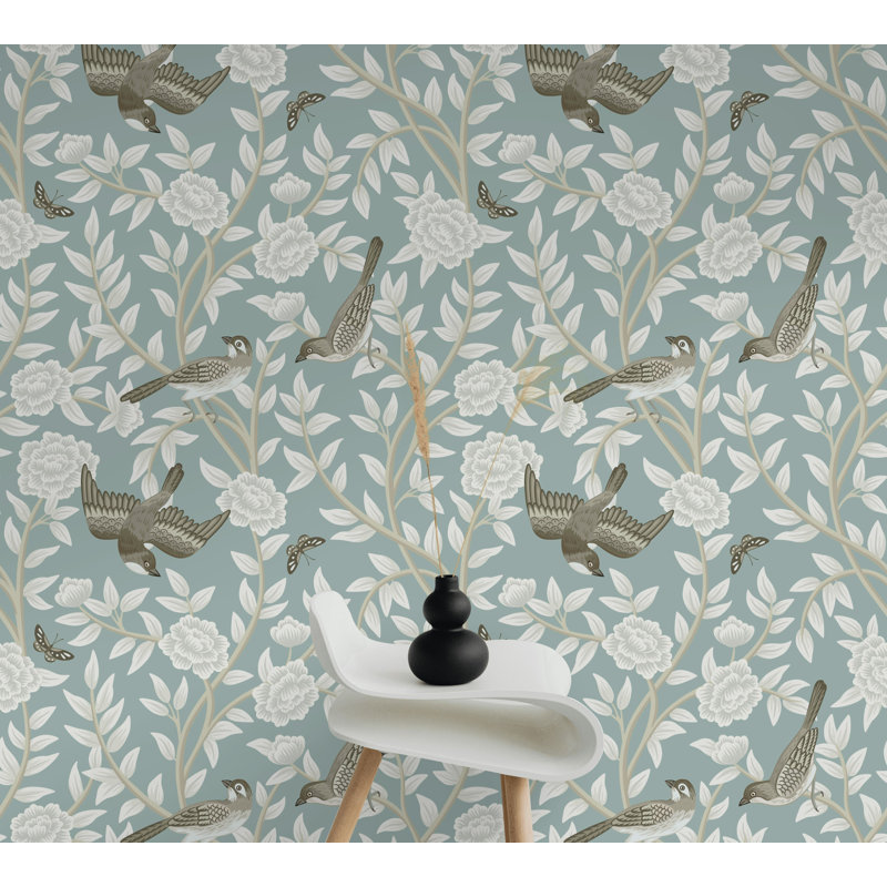 Papier peint floral et oiseaux Botanical Bird
