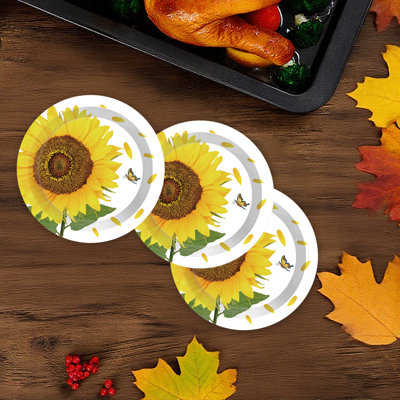 Sunflower Party Tableware Paper Plates Tableware Set Thanksgiving Party Tableware Supplies Tableware Set