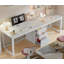 Bureau d'ordinateur double 78,74 "avec tiroirs, bureau d'écriture long pour bureau personnel-1774703785