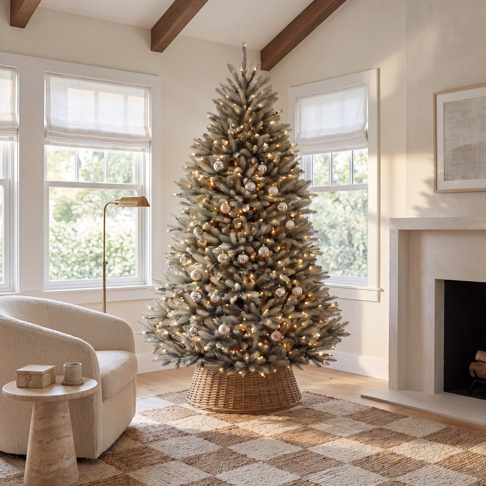 Pre-Lit Balsam Fir Christmas Tree, 90