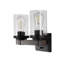 Borth Iron/Seeded Glass Rustic Farmhouse LED Vanity Light-117530327-122081089