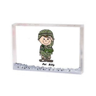 Personalized Future Soldier Snow Globe Frame Gift