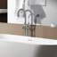 Robinet de baignoire avec douche à main en nickel brossé - Métal massif, fabrication autoportante pour le perfectionnement de la salle de bain, expérience de pulvérisation pour tout le corps