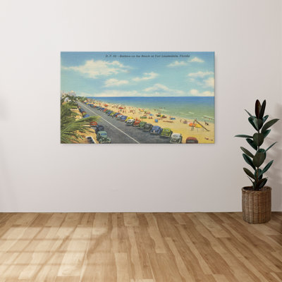 "Beach Postcard II" by Wild Apple Portfolio Print on Canvas
