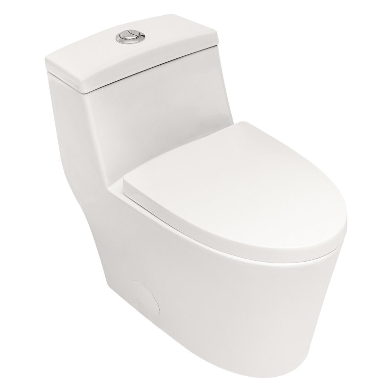 High Ceramic Toilet With Strong Dual Flush And Gentle Seat Skirted Bowl Tranquil