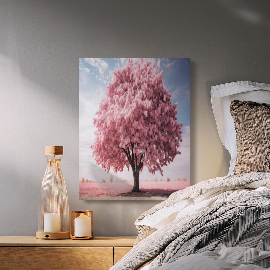 Pink Blossom Tree Canvas Wall Art, Gallery Wrapped Matte Print, Ready to Hang, Archival Quality, Floral Canvas, Nature Decor, Statement