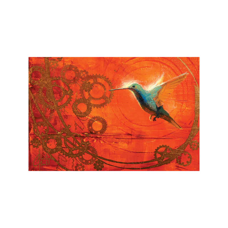 Hummingbird's Journey - Wrapped Canvas Painting, 66.04 cm H x 45.72 cm W x 1.91 cm D