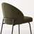 Modern Upholstered - Curved Back Fabric Dining Chairs with Metal Legs-1652211118
