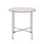 Charmante table de bout ronde avec fabrication robuste et design élégant