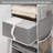 6-Shelf Fabric Hanging Closet Organizer with Removable Drawers, Foldable Wardrobe Storage Shelf for Clothes, Bags, Shoes-1392980675