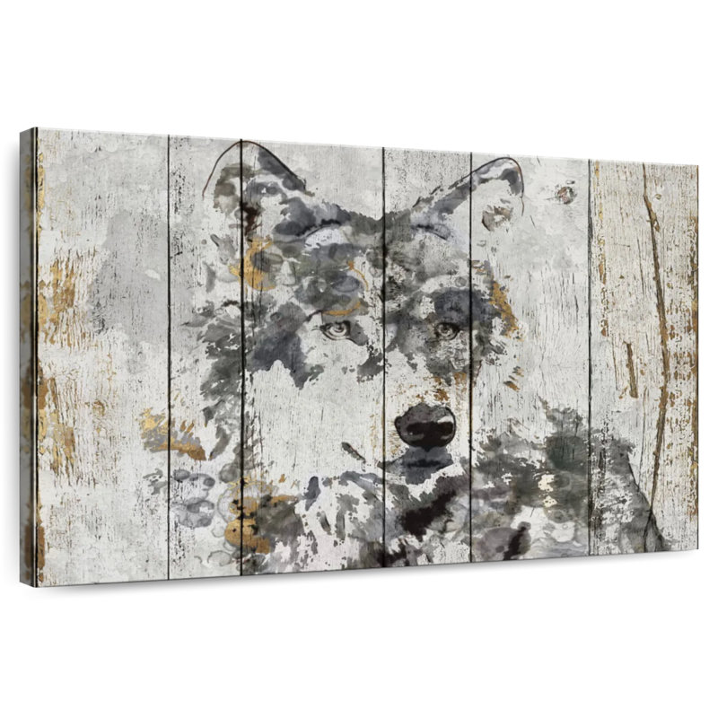 Brampt Wolf Gaze, 24" H x 36" W