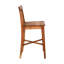 Rustic Lodge Solid Wood Bar Stool With Slatted Back
