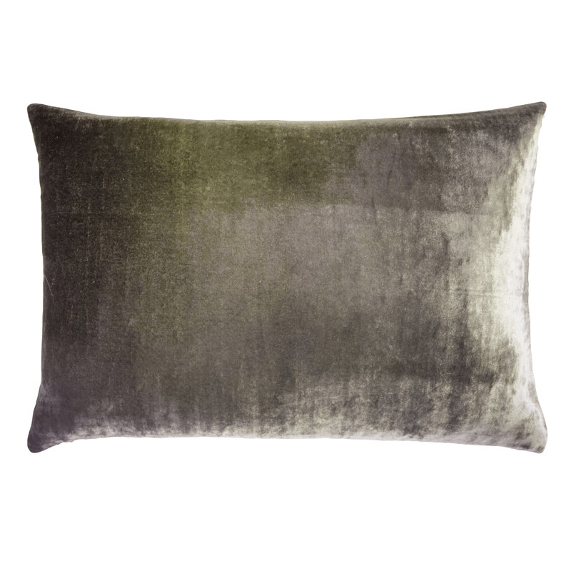 Ombre Square Velvet Pillow Cover & Insert, Rectangle 14"H x 20"W, Oregano