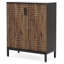 Armoire à chaussures 31,5 pouces en bois brun et noir avec portes, range-chaussures 5 niveaux-2016091095