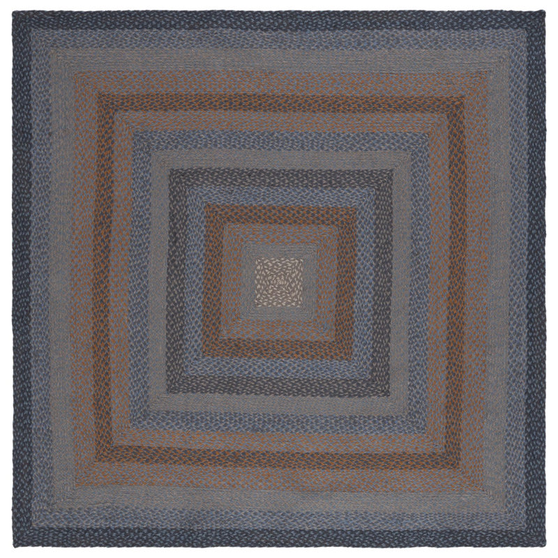 Jeaneen Flat Weave Jute Rug, Square 6'