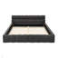 Upholstered Bed Frame With Thick Fabric, Chenille Fabric Grounded Queen Size Platform Bed With Headboard And Solid Frame-1029514775