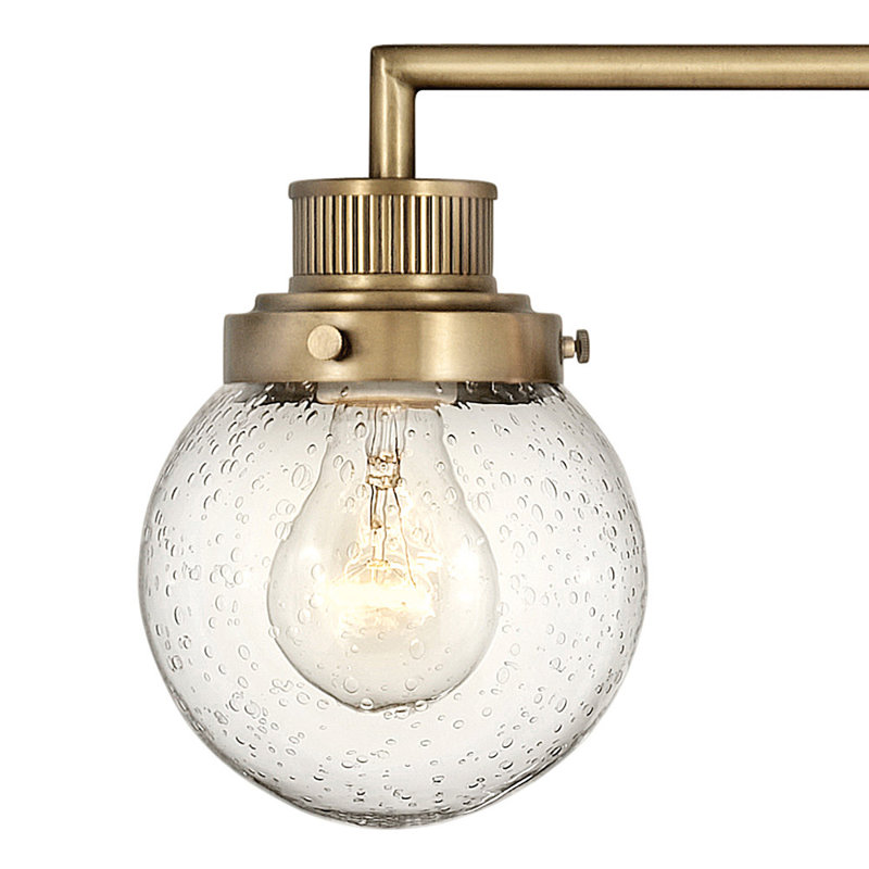 Poppy Bath 3-Light Vanity Light, Heritage Brass