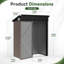 Galvanized Steel Metal Storage Shed with Sloping Roof, Lockable Door-177823681