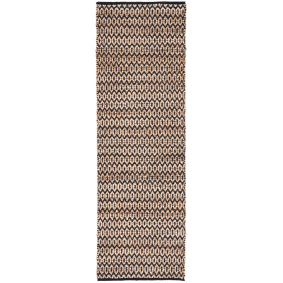 Alexandrina Geometric Handmade Power Loom Area Rug in Brown/Black