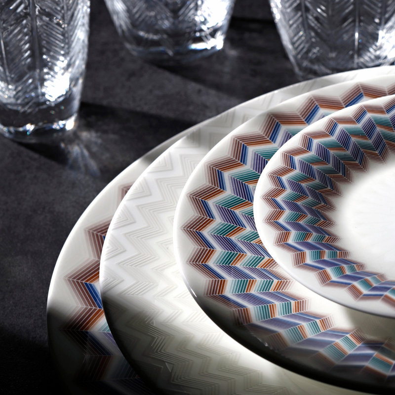 Assiette à soupe Missoni Zig Zag Jarris 148 Diam. 8,5 po, Jarris 148