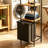 Freestanding Laundry Hamper with 3-Tier Shelves, Rustic Laundry Basket， Slim Space-Saving Metal Wood Laundry Room Organizer with Removable Fabric Bag for Beside Washing Machine, Bathroom & Small Narrow Corners