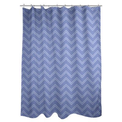 Rideau de douche simple à chevrons à la main classic