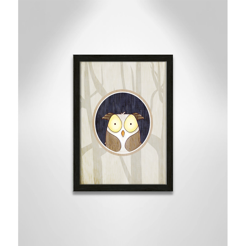 Animaux de la forêt 2, impression sur papier, Encadré de boîte à grain de bois noir, H 14 po x l 10 po x P 1,18 po