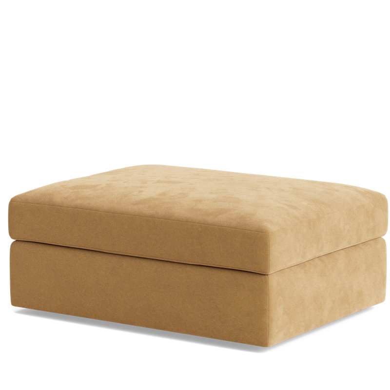 The OG Ottoman, Performance Velvet - Nutmeg