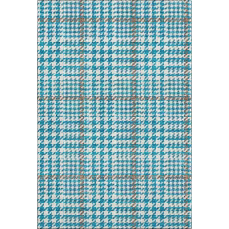 Premium Machine Washable Corry AMF1054 Plaid Rug, Rectangle 10' x 14'