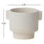 Vase de table en céramique blanche-689214820