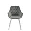 Chaise de salle à manger avec accoudoirs en velours capitonné Chimeng-88348476-88348478