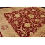 Tapis rouge rouille en laine noué à la main de conception unique 9 pi x 11 pi 10 po Fevzie