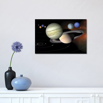 Solar System II 1 Piece Wrapped Canvas Wall Art