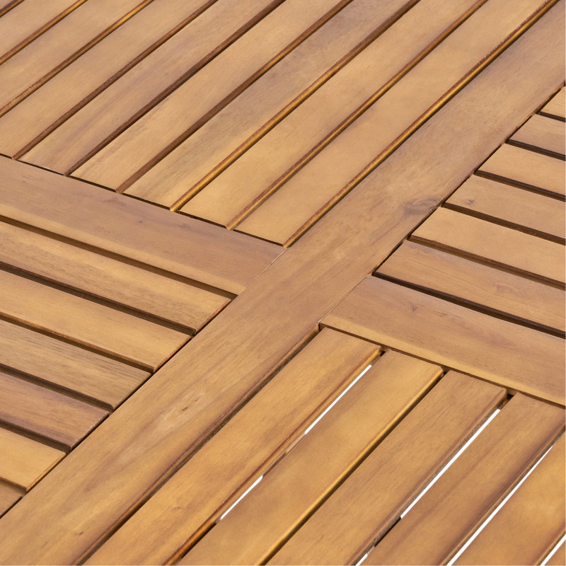 Table en bois de 70 po avec finition en forme de A pour les espaces extérieurs