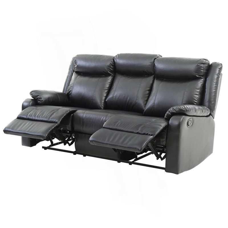 Canapé inclinable double Glory Furniture, noir, Noir