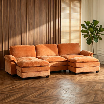 Shugar Solid and Manufactured Wood U-Shaped Sectional