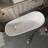 Free Standing Tub 59" Deep Soaking Bath Tub Acrylic Freestanding Bathtub J29B Black Stand Alone Tub